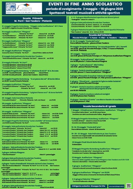 Eventi di fine anno scolastico